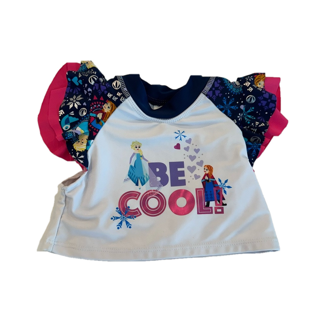 6/20$ Frozen toddler ruffle short sleeve rashguard/top size 2